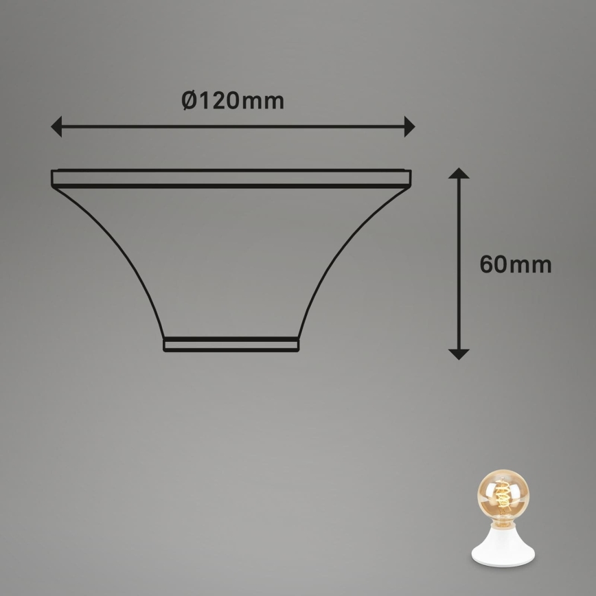 Briloner - Kupaonsko stropno svjetlo 1xE27/10W/230V IP44 bijela