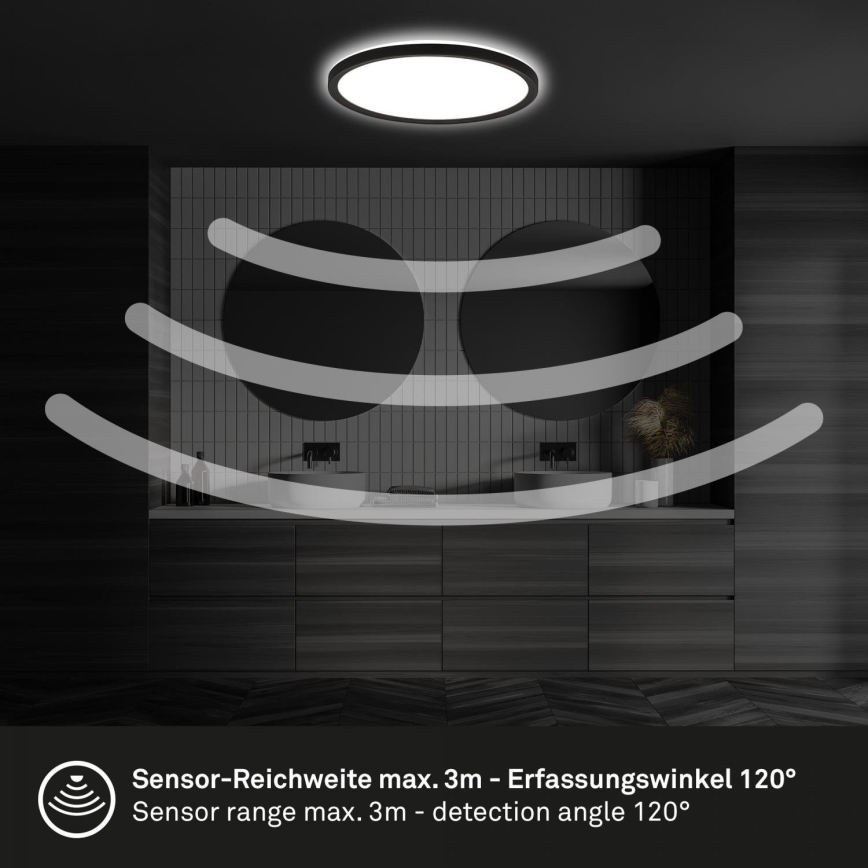 Briloner - LED stropna svjetiljka za kupaonicu s MOVE senzorom LED/18W/230V IP44 Ø 29 cm bijela