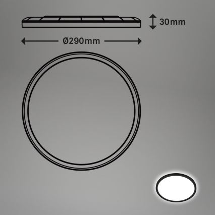 Briloner - LED stropna svjetiljka za kupaonicu s MOVE senzorom LED/18W/230V IP44 Ø 29 cm bijela