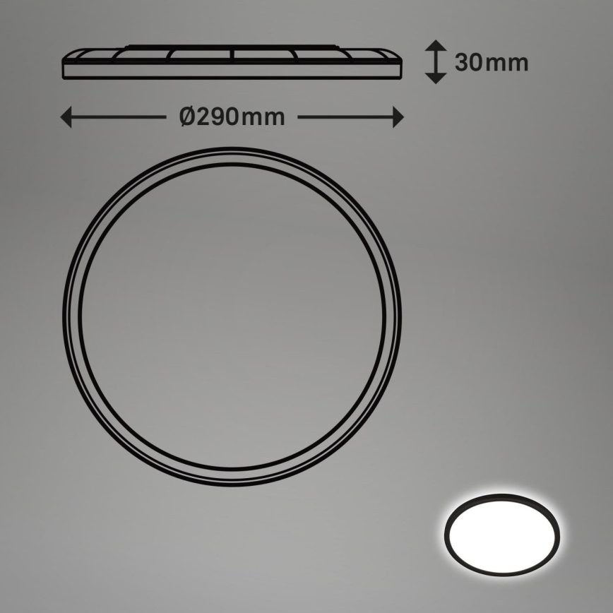 Briloner - LED stropna svjetiljka za kupaonicu s MOVE senzorom LED/18W/230V IP44 Ø 29 cm bijela