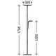 Briloner 1292-022 - LED Prigušiva podna lampa EVER 1xLED/21W/230V + 1xLED/3,5W