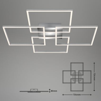 Briloner - LED Prigušivi nadgradni luster FRAME 4xLED/12W/230V