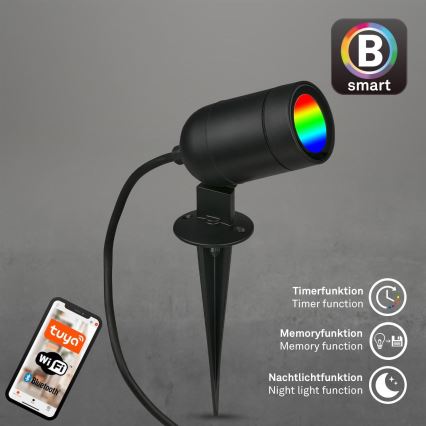 Briloner - LED RGBW Prigušiva vanjska svjetiljka LED/4,4W/230V 2700/4000/6500K IP44 Wi-Fi Tuya