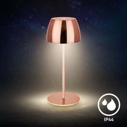 Briloner - LED s možností prigušivanja, punjiva dodirna vanjska stolna lampa MINI LED/2,5W/5V IP44 1800 mAh bakrena