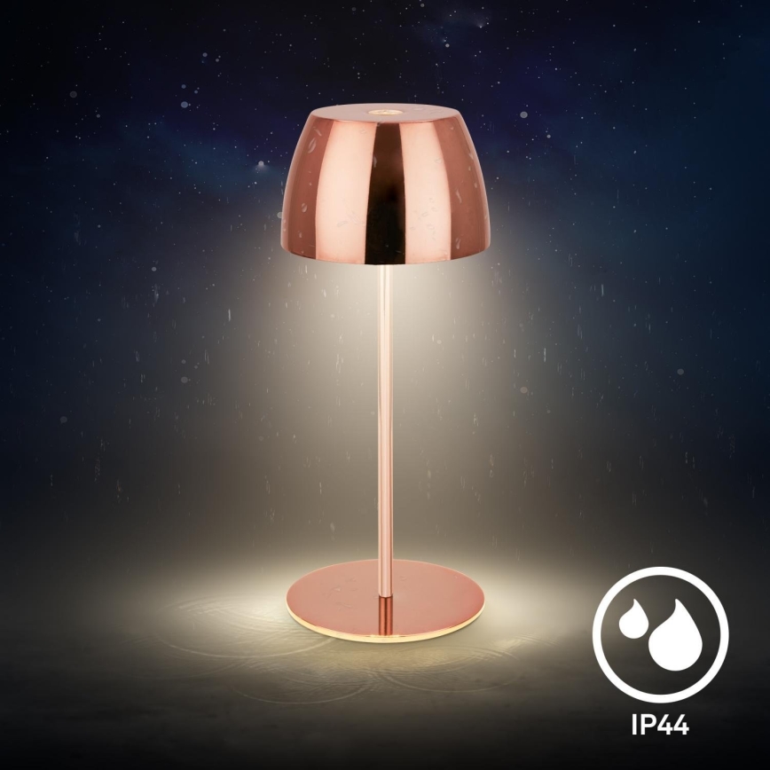 Briloner - LED s možností prigušivanja, punjiva dodirna vanjska stolna lampa MINI LED/2,5W/5V IP44 1800 mAh bakrena