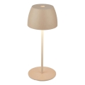 Briloner - LED stolna lampa MINI, s mogućnošću prigušivanja, punjiva, s dodirnom kontrolom, za vanjsku upotrebu, LED/2,5W/5V IP44, 1800 mAh, bež