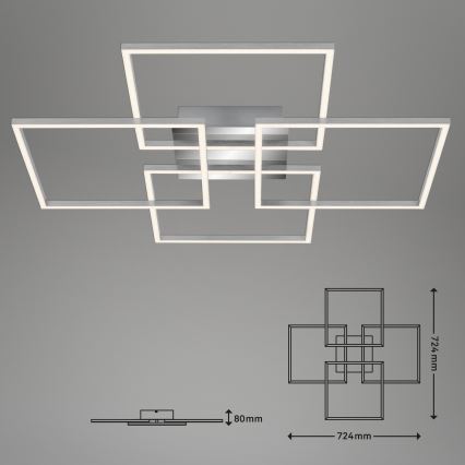 Briloner - LED stropna lampa za pritezanje FRAME 4xLED/12W/230V