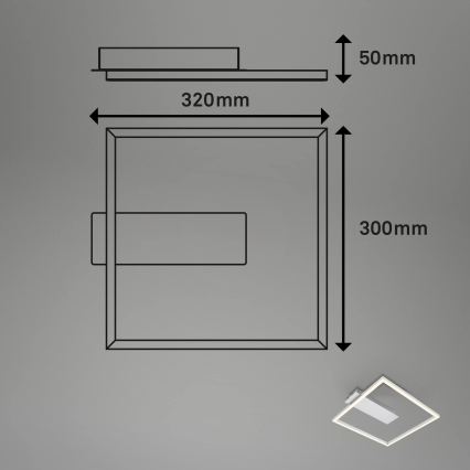 Briloner - LED stropna svjetiljka FRAME LED/14W/230V 3000K 30x32 cm matni krom