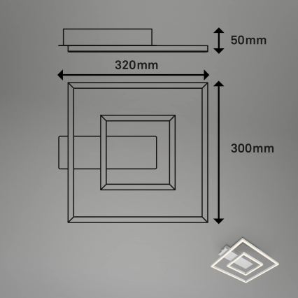 Briloner - LED stropna svjetiljka FRAME LED/22W/230V 3000K 30x32 cm matni krom