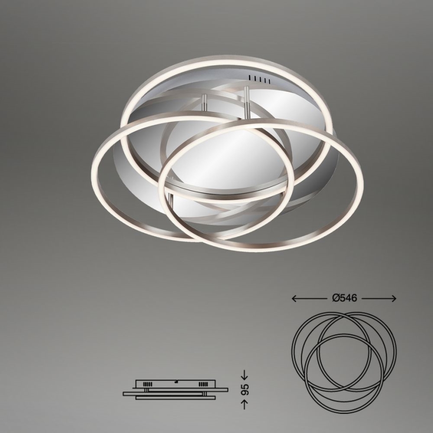 Briloner - LED stropna svjetiljka s prigušivanjem FRAMES LED/60W/230V sjajni krom