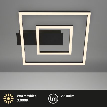 Briloner - LED stropno svjetlo FRAME LED/22W/230V 3000K 30x32 cm crno