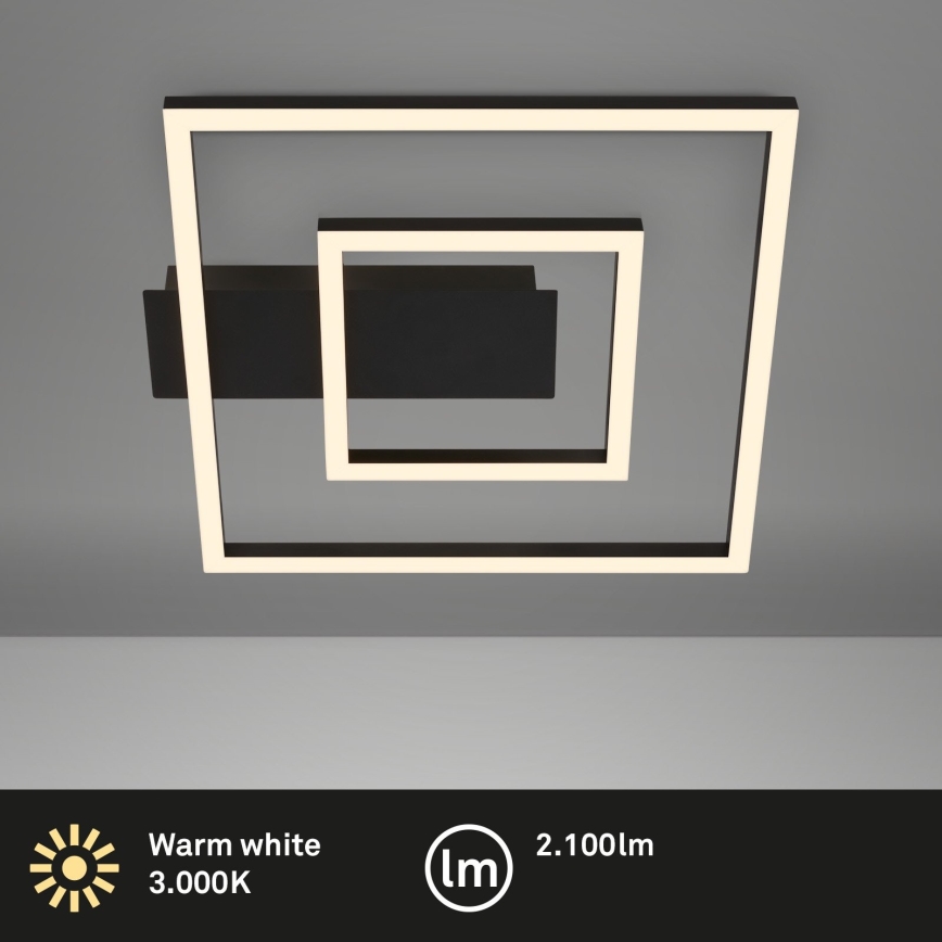 Briloner - LED stropno svjetlo FRAME LED/22W/230V 3000K 30x32 cm crno