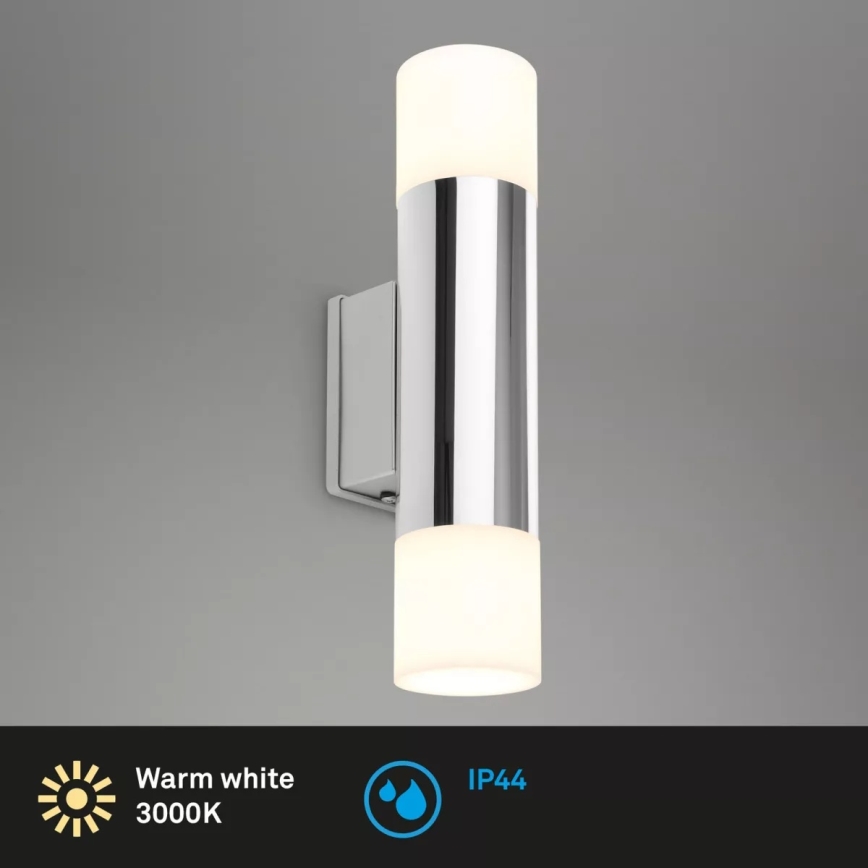 Briloner - LED zidna svjetiljka za kupaonicu 2xGU10/4,8W/230V IP44 3000K sjajni krom