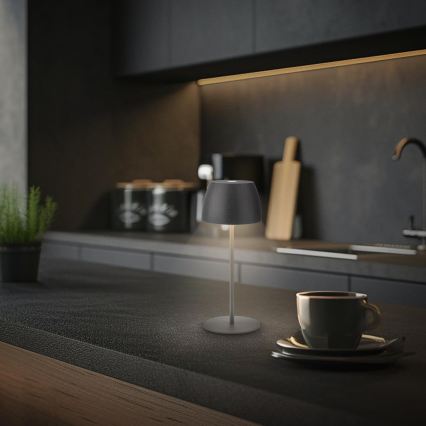 Briloner - LED punjiva vanjska stolna lampa MINI, s prigušivanjem i dodirnim upravljanjem LED/2,5W/5V IP44 1800 mAh antracit