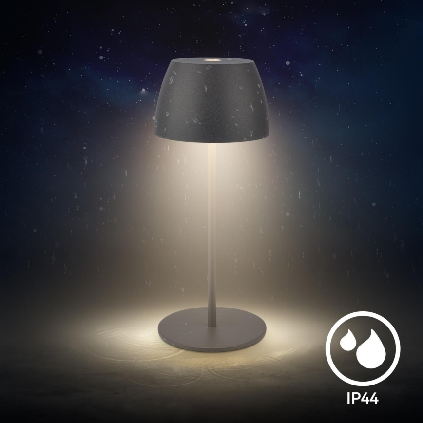 Briloner - LED punjiva vanjska stolna lampa MINI, s prigušivanjem i dodirnim upravljanjem LED/2,5W/5V IP44 1800 mAh antracit