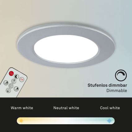 Briloner - SET 3x LED Prigušiva ugradbena svjetiljka za kupaonicu LED/4,8W/230V 3000-6500K IP44 + daljinski upravljač