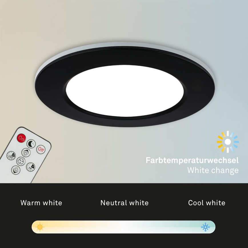 Briloner - SET 3x LED Prigušiva ugradbena svjetiljka za kupaonicu LED/4,8W/230V 3000-6500K IP44 + daljinski upravljač