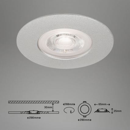 Briloner - SET 3x LED Prigušiva svjetiljka za kupaonicu LED/4,9W/230V IP44