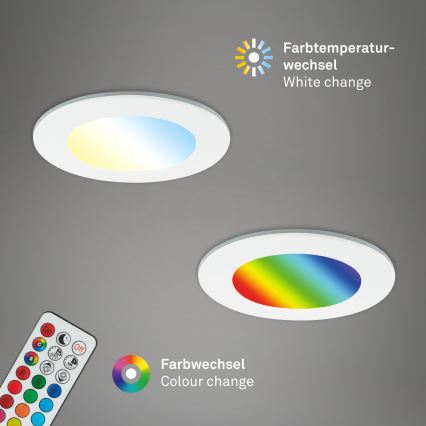 Briloner - SET 3x RGBW LED prigušiva za kupaonski spušteni strop LED/4,8W/230V 3000-6500K IP65 + daljinski upravljač