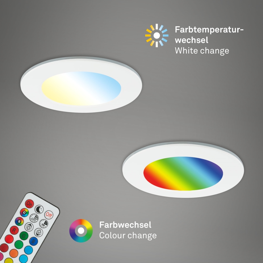 Briloner - SET 3x RGBW LED prigušiva za kupaonski spušteni strop LED/4,8W/230V 3000-6500K IP65 + daljinski upravljač