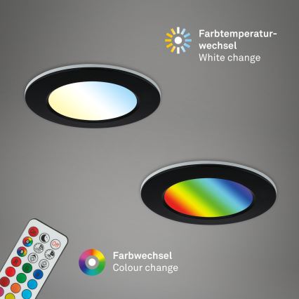 Briloner - SET 3x LED RGBW prigušivača za kupaonski stropni panel LED/4,8W/230V 3000-6500K IP65 + daljinski upravljač