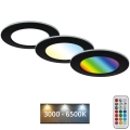 Briloner - SET 3x LED RGBW prigušivača za kupaonski stropni panel LED/4,8W/230V 3000-6500K IP65 + daljinski upravljač
