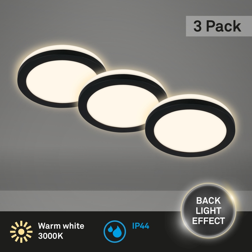 Briloner - SET 3x LED Ugradbena svjetiljka za kupaonicu LED/3W/230V IP44