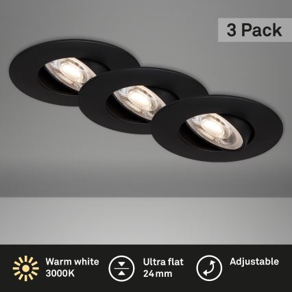 Briloner - SET 3x LED Ugradbena svjetiljka za kupaonicu LED/4,9W/230V IP23