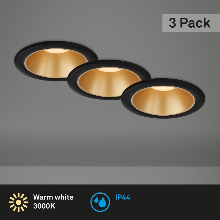 Briloner - SET 3x LED Ugradbena svjetiljka za kupaonicu LED/4,9W/230V IP44