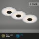 Briloner - SET 3x LED Ugradbena svjetiljka za kupaonicu LED/6W/230V IP44 crna
