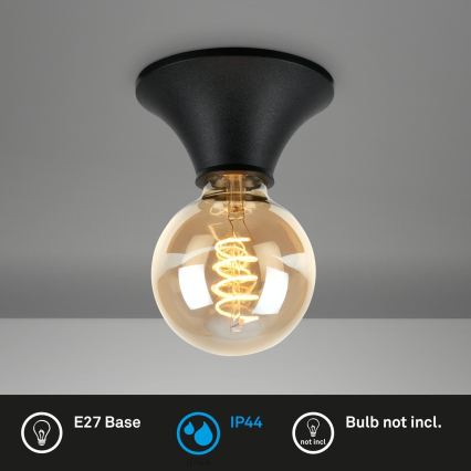 Briloner - Stropna svjetiljka za kupaonicu 1xE27/10W/230V IP44 crna