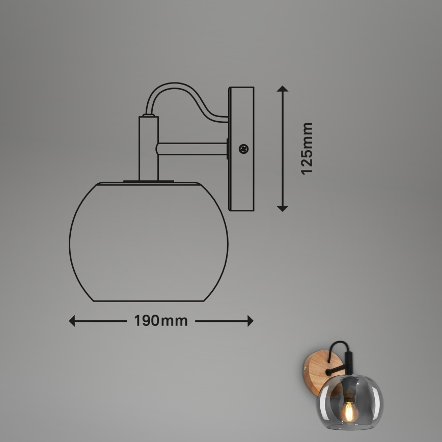 Briloner - Zidna svjetiljka KYRO 1xE14/10W/230V