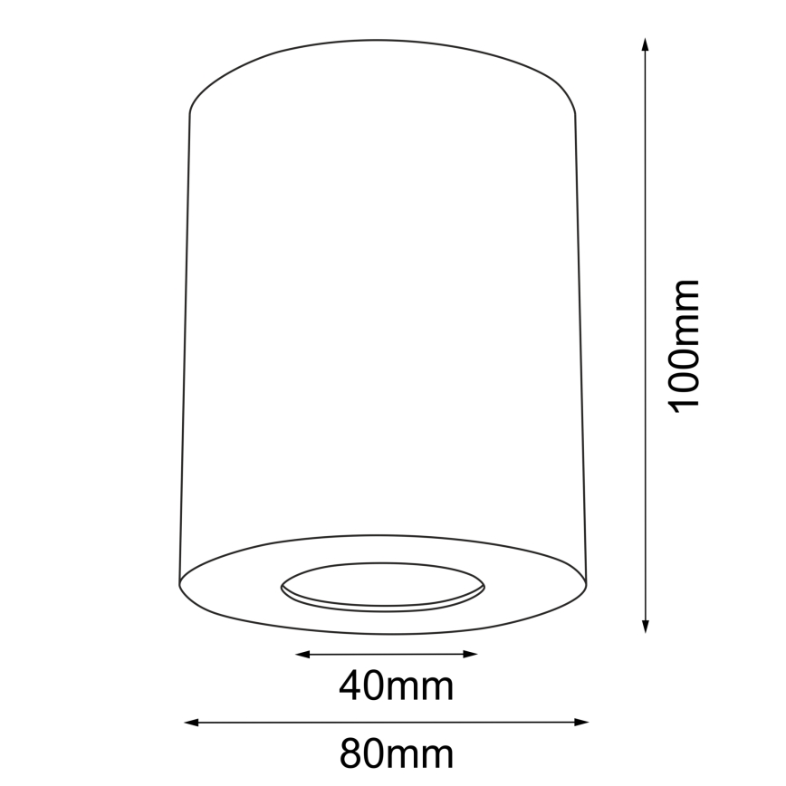 Brosline - Kupaonsko reflektorsko svjetlo 1xGU10/10W/230V IP44 crno