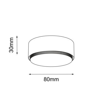 Brosline - Usmjerena svjetiljka 1xGX53/9W/230V crna