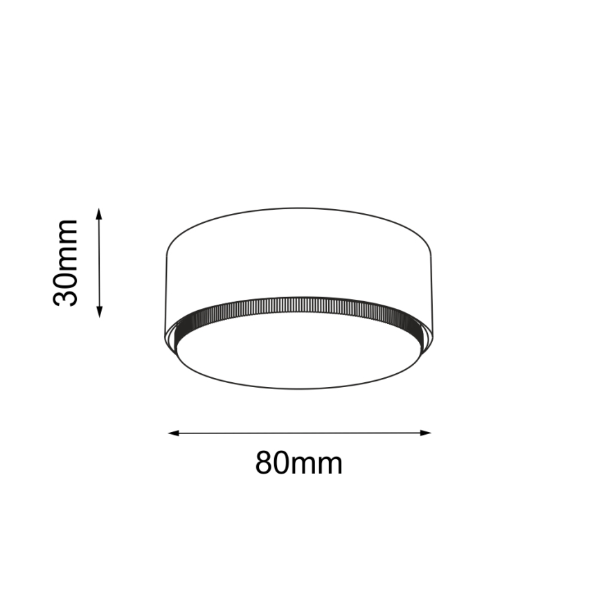 Brosline - Usmjerena svjetiljka 1xGX53/9W/230V crna