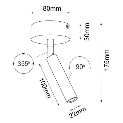 Brosline - Spot svjetiljka 1xG9/2,5W/230V crna