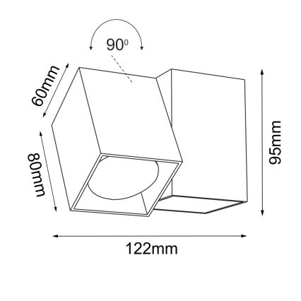 Brosline - Zidna spot svjetiljka 1xGU10/10W/230V bijela