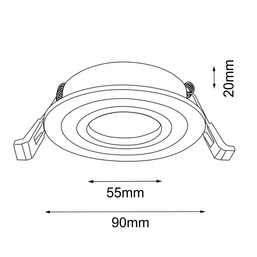 Brosline - Ugradna svjetiljka 1xGU10/10W/230V bijela