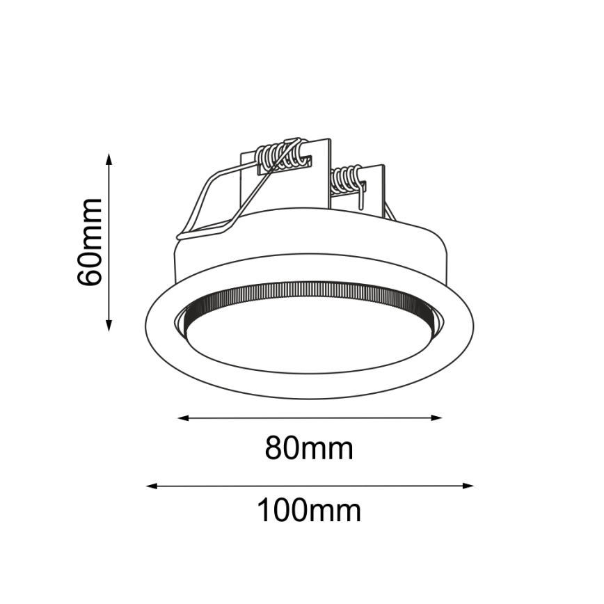 Brosline - Ugradna stropna svjetiljka 1xGX53/9W/230V bijela