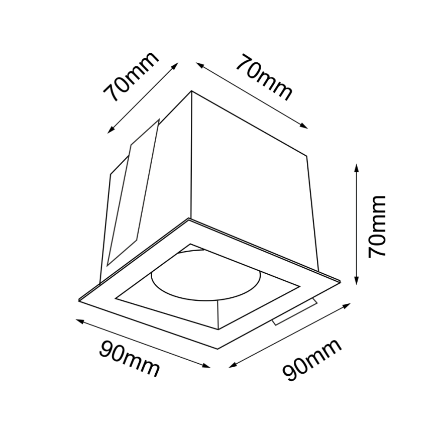 Brosline - Ugradna stropna svjetiljka 1xGU10/10W/230V bijela