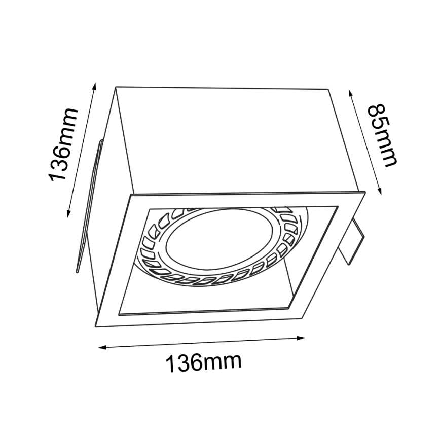 Brosline - Ugradna stropna svjetiljka 1xGU10/18W/230V bijela