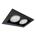 Brosline - Ugradna stropna svjetiljka 2xGU10/10W/230V crna