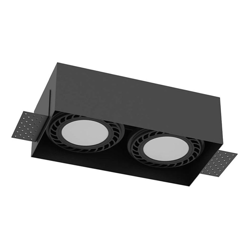 Brosline - Ugradna svjetiljka 2xGU10/18W/230V crna