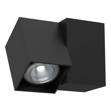 Brosline - Zidna reflektorska svjetiljka 1xGU10/10W/230V crna