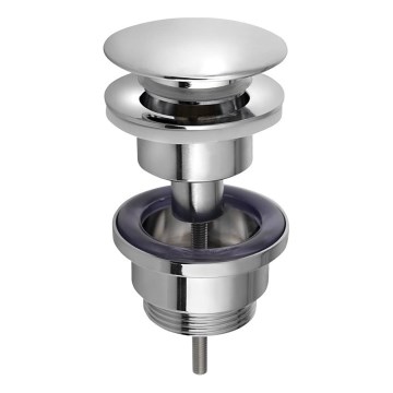 Bruckner - Gornji dio sifona za umivaonik bez preljeva CLICK-CLACK pr. 6,4 cm sjajni krom