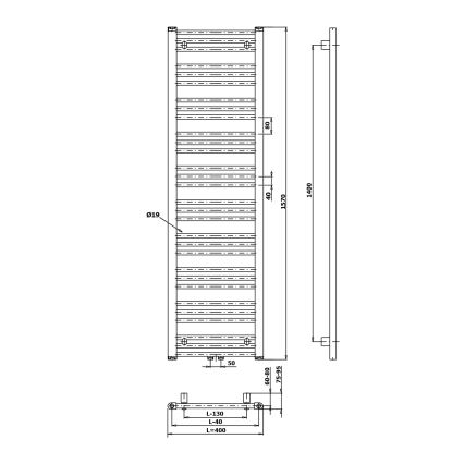 Bruckner - Kupaonski radijator ALBRECHT 547W/230V 50x157 cm bijela