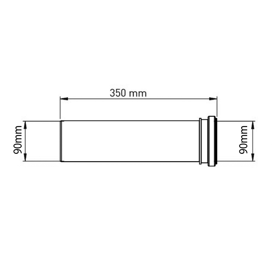 Bruckner - Produžni nastavak za viseći WC 35 cm crni