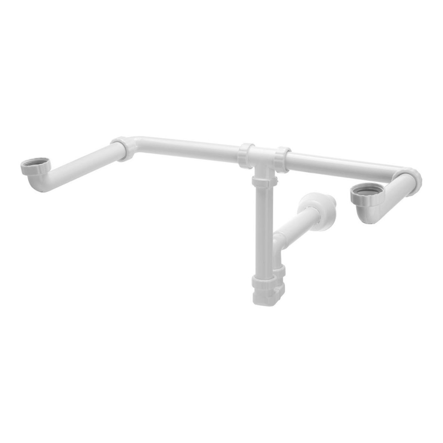 Bruckner - Sifon za umivaonik za dvostruki umivaonik namještaj MOSQUITO DN40 bijela