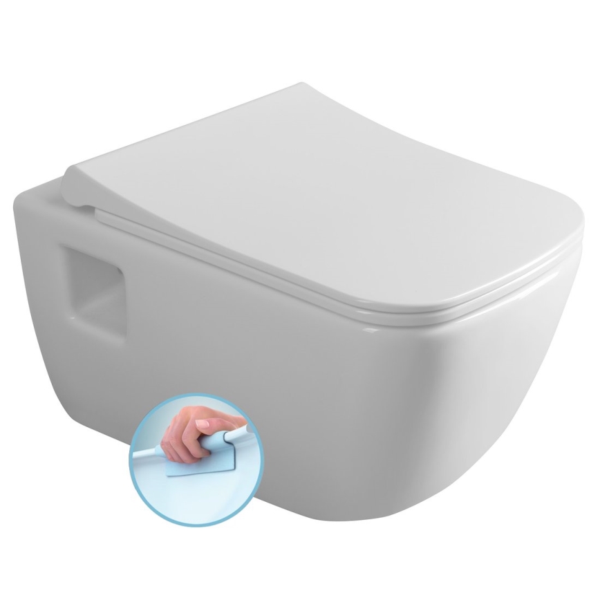 Bruckner - Viseća WC školjka Rimless WALTER keramika/bijela