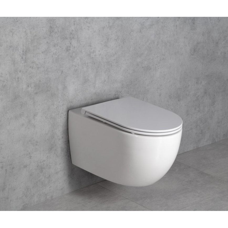 Bruckner - Viseća WC školjka Vortex Rimless FULDA keramika/bijela
